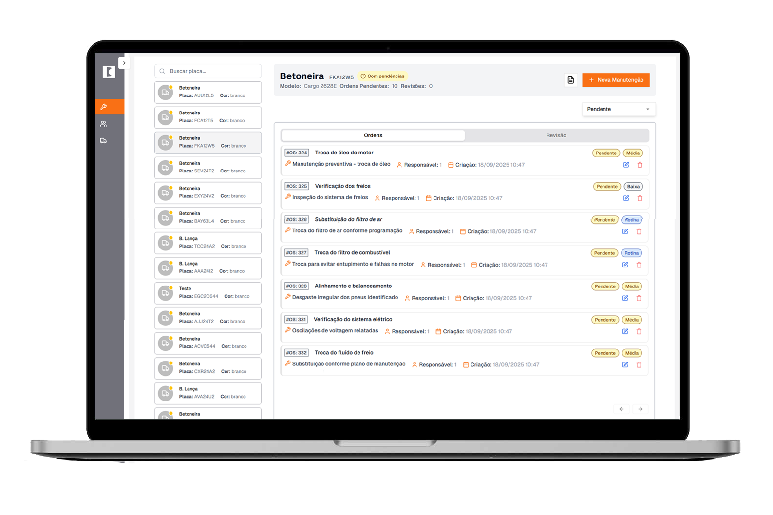 Dashboard CIME no MacBook